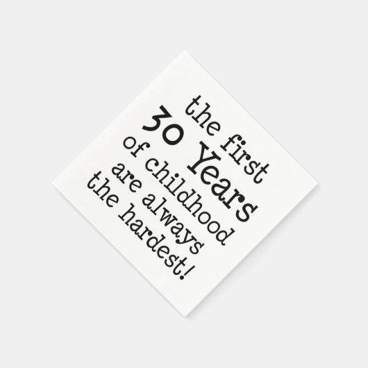 Eerste 30 jaar kindertijd servetten (Hoek)