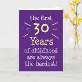 Eerste 30 jaar Wenskaart op kinderleeftijd Kaart (Gele Bloem)