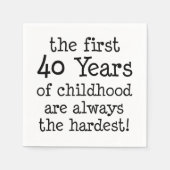 Eerste 40 jaar kindertijd servet (Voorkant)