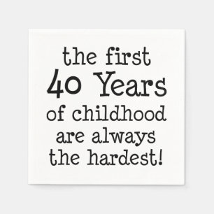 Eerste 40 jaar kindertijd servet