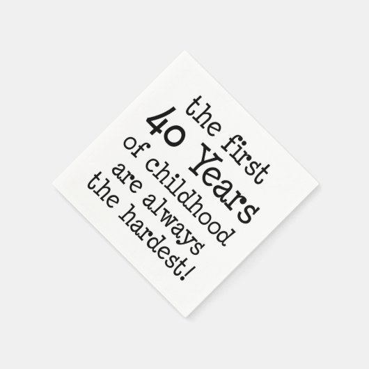 Eerste 40 jaar kindertijd servet (Hoek)