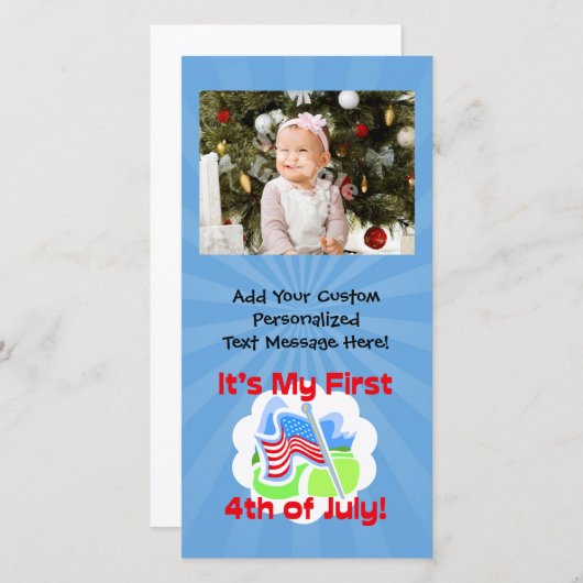 Eerste 4 juli Colorful Blue Baby (Voorkant / Achterkant)