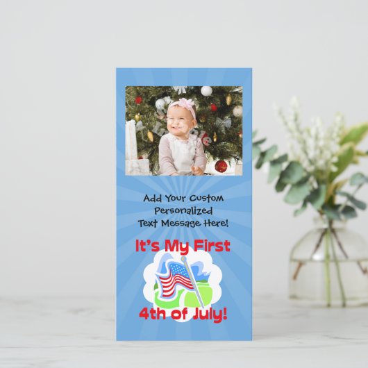 Eerste 4 juli Colorful Blue Baby (Staand voorkant)