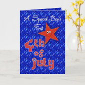 Eerste 4 juli voor speciale jongen kaart (Gele Bloem)