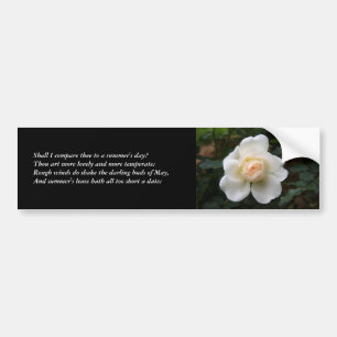 Eerste 4 Lijnen van Sonnet # 18 door Shakespeare Bumpersticker