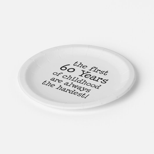 Eerste 60 jaar Bord van kinderpapier (Gekanteld)