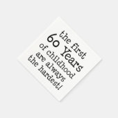 Eerste 60 jaar kinderservetten servet (Hoek)
