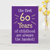 Eerste 60 jaar Wenskaart op kinderleeftijd Kaart (Gele Bloem)