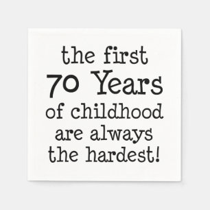 Eerste 70 jaar kindertijd servetten