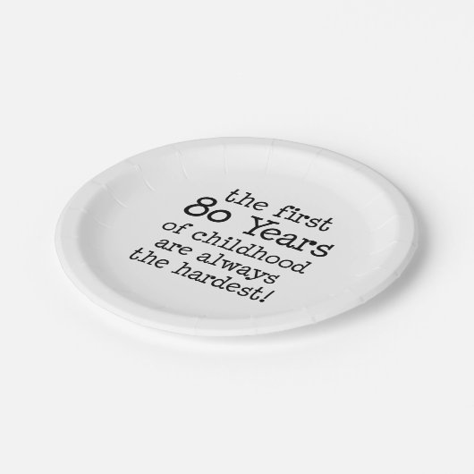 Eerste 80 jaar Bord kinderpapier (Gekanteld)