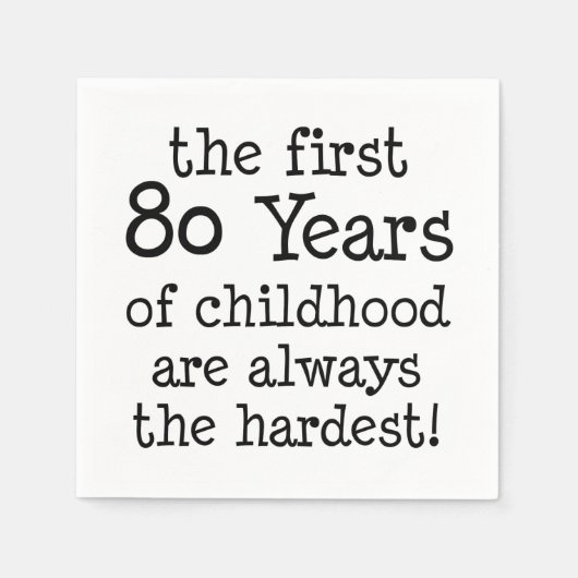 Eerste 80 jaar kinderluiers servet (Voorkant)