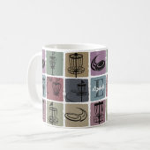 Eerste aangepaste discgolf-cadeau voor retro sport koffiemok (Voorkant links)
