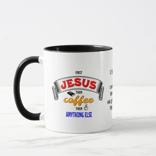 EERSTE AANGEPASTE JESUS DAN KOFFIE MOK (Links)