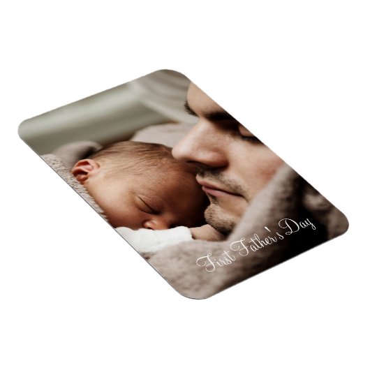 Eerste aangepaste Vaderdag foto Magneet (Rechterzijde)