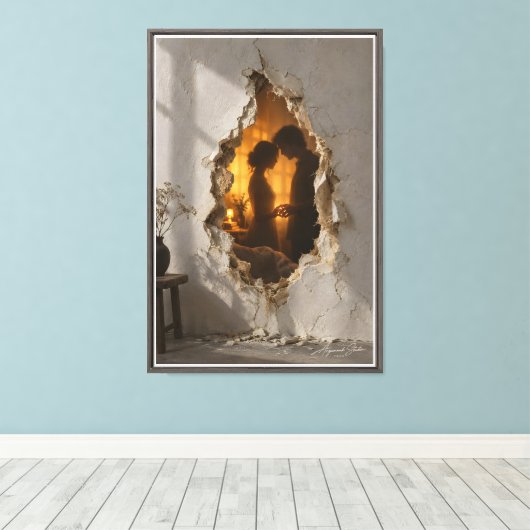 Eerste Aanraking Canvas Afdruk (Insitu (Houten vloer))