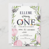 Eerste aansporing van de Eerste verjaardag, meisje Kaart (Voorkant)