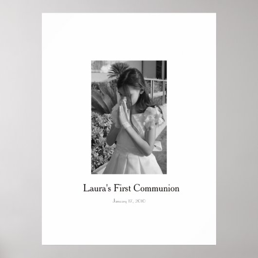 Eerste Aantekening van de Heilige Communie in de p Poster (Voorkant)