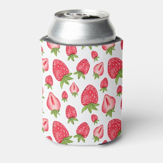 Eerste aardbei eerste aardbei 1e verjaardag Aangep Blikjeskoeler (Blikje Achterkant)