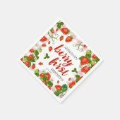 Eerste aardbei eerste aardbei 1e verjaardag Aangep Servet (Hoek)