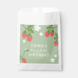 Eerste aardbei-verjaardagsfeestje van Berry Bedankzakje