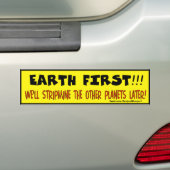 EERSTE AARDE BUMPERSTICKER (Op auto)