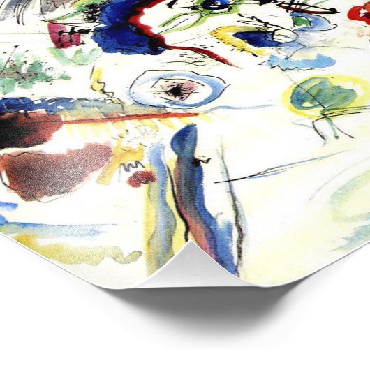 Eerste Abstracte Waterverf van Wassily Kandinsky Foto Afdruk (Hoek)