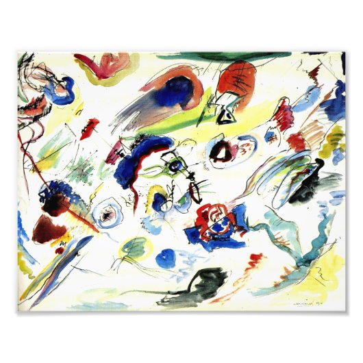 Eerste Abstracte Waterverf van Wassily Kandinsky Foto Afdruk (Voorkant)