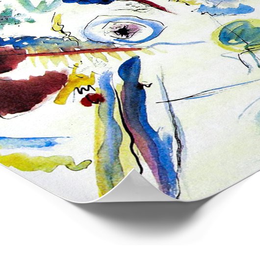 Eerste Abstracte Waterverf van Wassily Kandinsky Poster (Hoek)