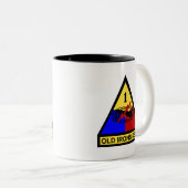 Eerste AD Old Ironsides-patch Tweekleurige Koffiemok (Voorkant rechts)