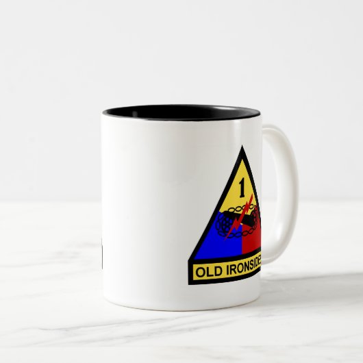 Eerste AD Old Ironsides-patch Tweekleurige Koffiemok (Voorkant rechts)