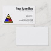 Eerste AD Old Ironsides-patch Visitekaartje (Voorkant / Achterkant)