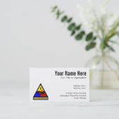 Eerste AD Old Ironsides-patch Visitekaartje (Staand voorkant)