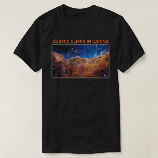 Eerste AFBEELDING Cosmic Cliffs in Carina Webb Spa T-shirt (Design voorkant)