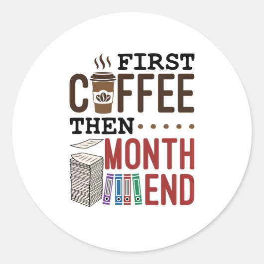 Eerste afkorting en maand eindloonlijst van rekeni ronde sticker (Voorkant)