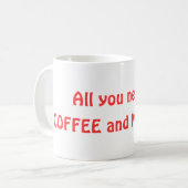 Eerste afspraakje grappig cadeauidee voor haar of  koffiemok (Voorkant links)