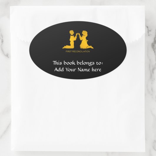 Eerste afstemming ovale sticker (Tas)