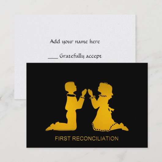 Eerste afstemming RSVP kaartje (Voorkant / Achterkant)