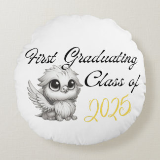 Eerste afstudeerklas 2025 Griffins Rond Kussen