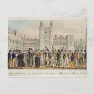 Eerste Afwezigheid, of Etonians die Morning Maste  Briefkaart