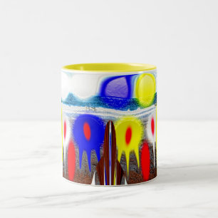 Eerste Alien Invasion Tweekleurige Koffiemok