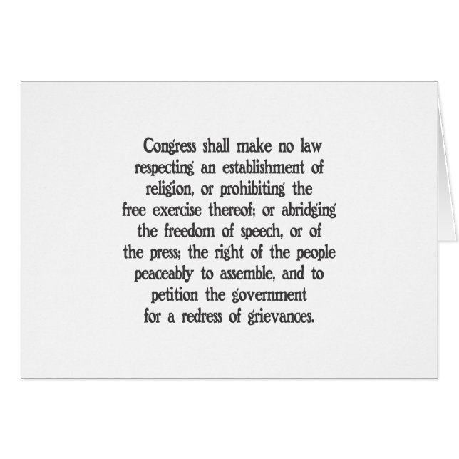 Eerste amendement (Voorkant Horizontaal)