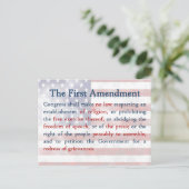 Eerste amendement briefkaart (Staand voorkant)