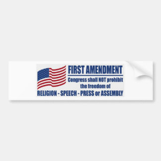 Eerste amendement bumpersticker