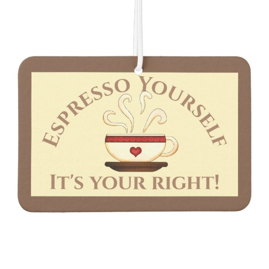 Eerste amendement: Espresso uzelf Luchtverfrisser (Voorkant)