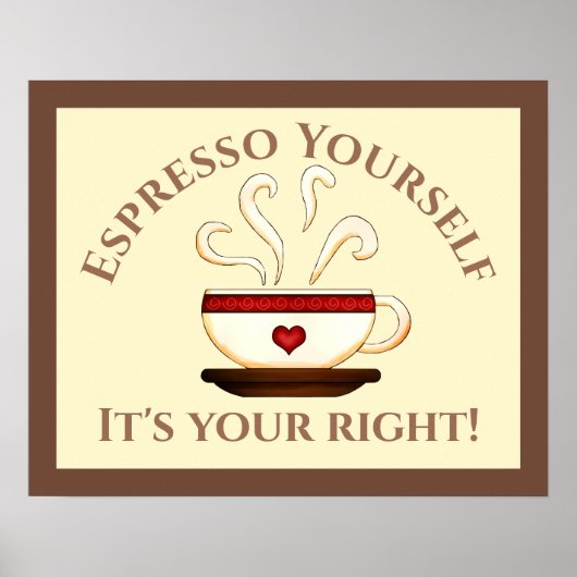 Eerste amendement: Espresso uzelf Poster (Voorkant)