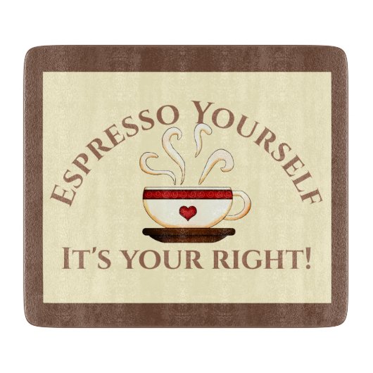 Eerste amendement: Espresso uzelf Snijplank (Voorkant)