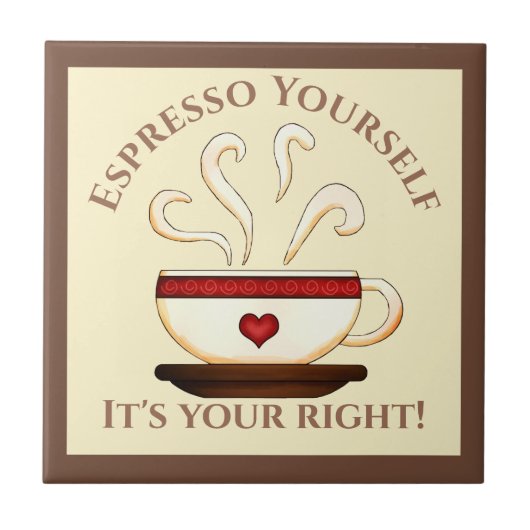 Eerste amendement: Espresso uzelf Tegeltje (Voorkant)