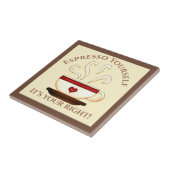 Eerste amendement: Espresso uzelf Tegeltje (Zijkant)