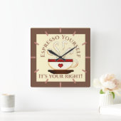 Eerste amendement: Espresso uzelf Vierkante Klok (Huis)