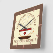 Eerste amendement: Espresso uzelf Vierkante Klok (Hoek)